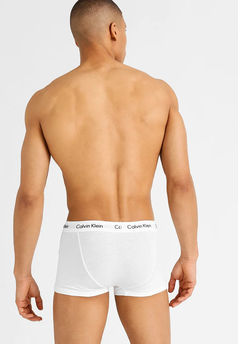 Calvin Klein Cotton Stretch 3 Pack Low Rise Trunks - White