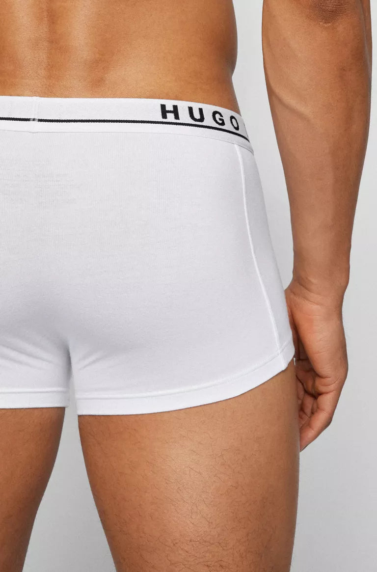 HUGO BOSS Stretch Cotton Boxer Trunks Pack of 3 - Black / White / Grey