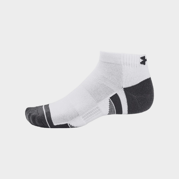 Under Armour Men's Performance Tech Low Cut Golf Socks (3 Pairs) - White / Jet Grey