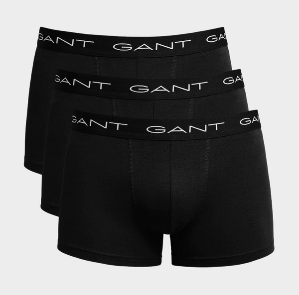 GANT Essential Cotton Stretch Boxer Briefs (3 Pack) - Black