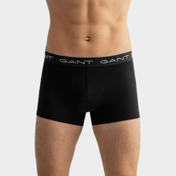 GANT Essential Cotton Stretch Boxer Briefs (3 Pack) - Black