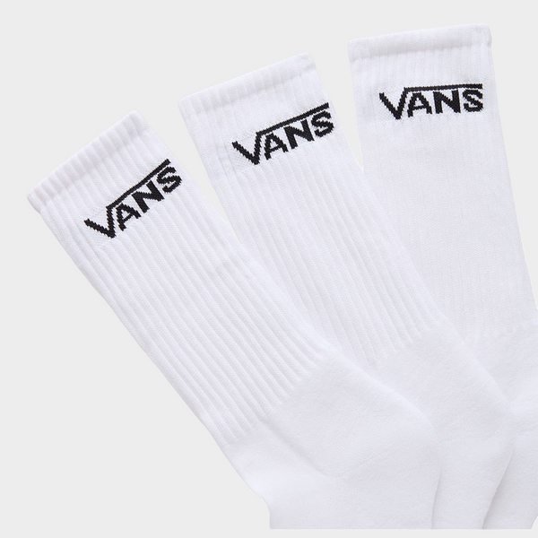 Vans Skate Classic Mens Crew Socks (3 Pairs) - White