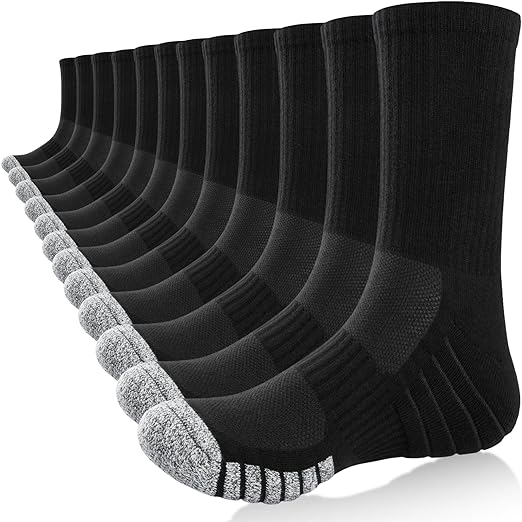 Breathable Performance Crew Socks - 6 Pack