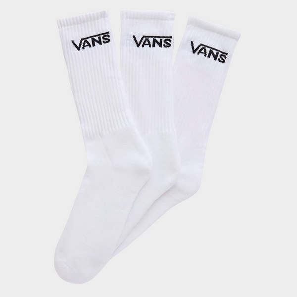 Vans Skate Classic Mens Crew Socks (3 Pairs) - White